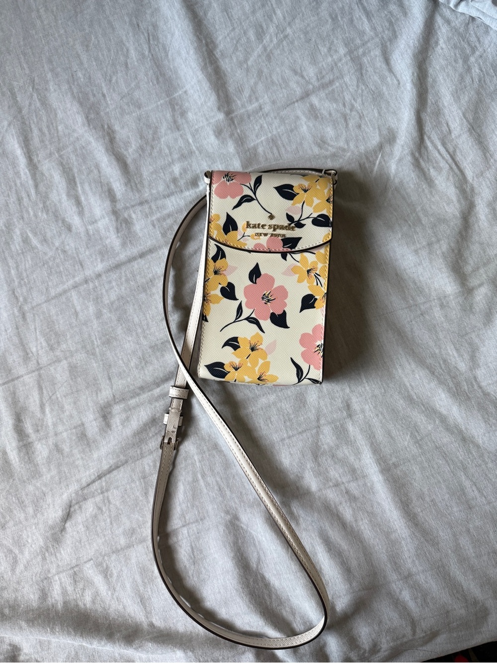 kate spade Floral Crossbody Bag in Cream, Pink & Yellow